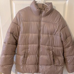 Old Navy Fleece Puffer Jacket. Size Large. Color Dusted Chocola.